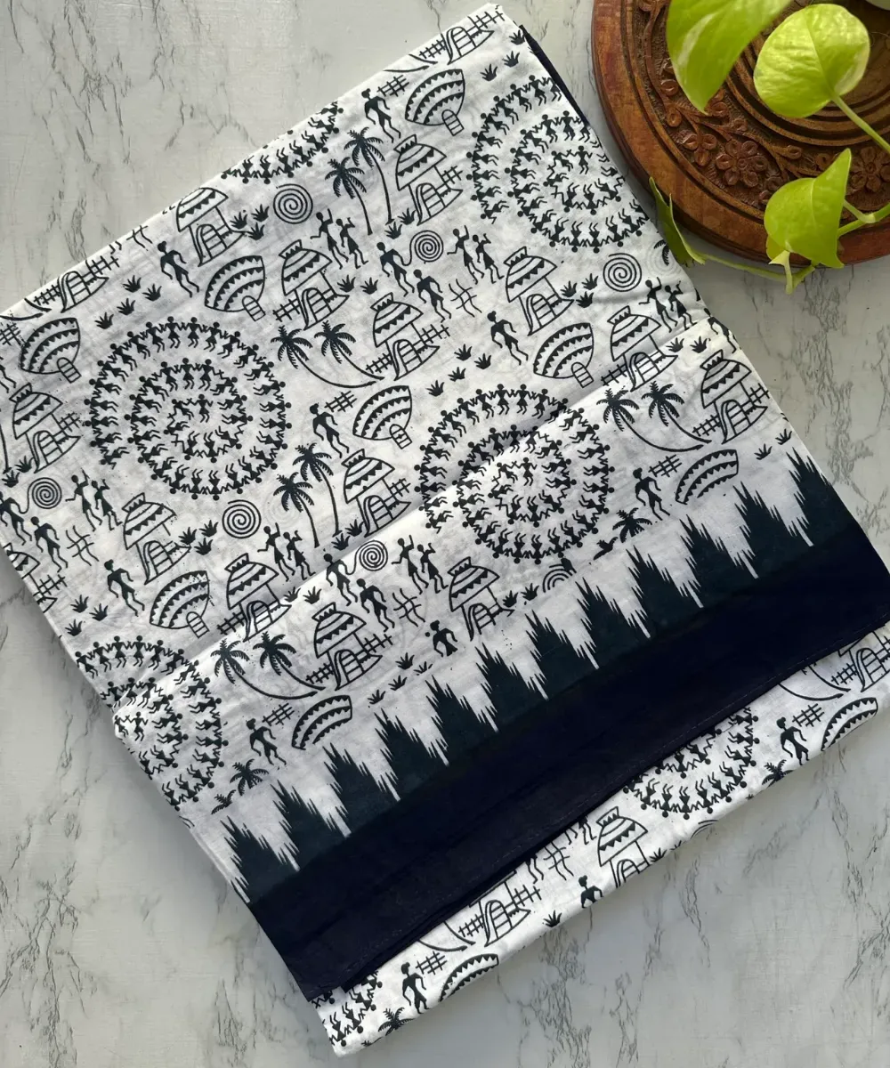 White Sungudi Saree – Kira Handlooms